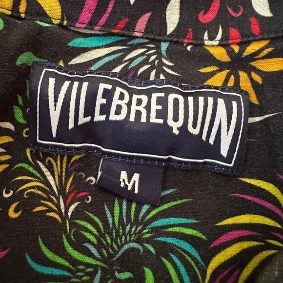 Vilebrequin Moorise Evening Birds Print linen Shirt - Picture 5 of 9